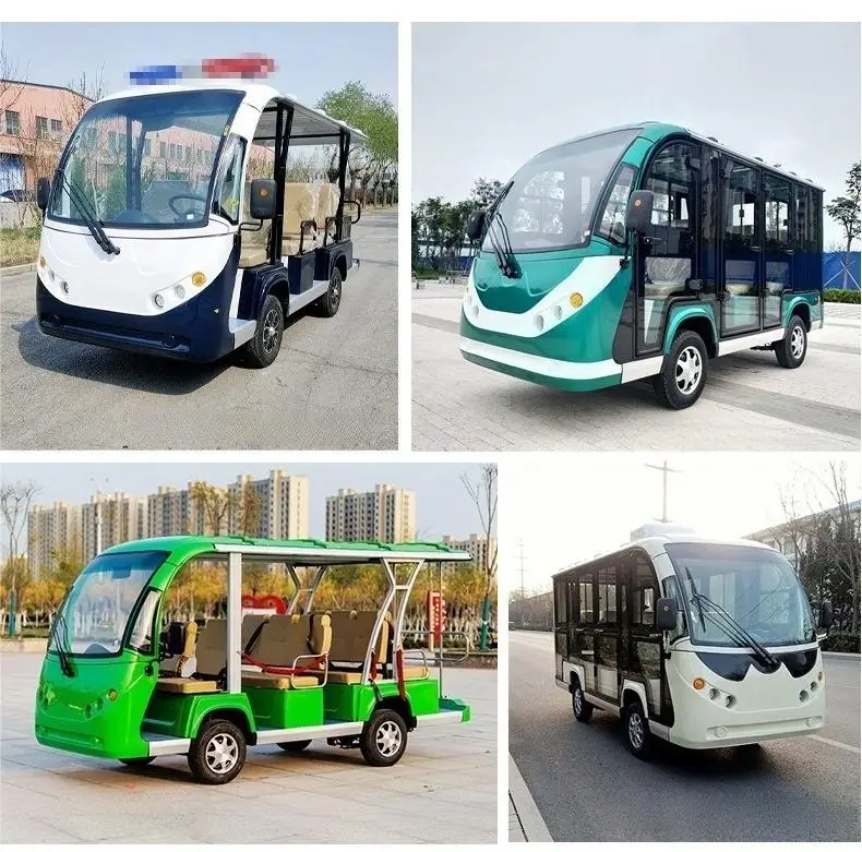 11-Seat 4-Wheeled Electric Sightseeing Bus for Scenic Spots and Tours