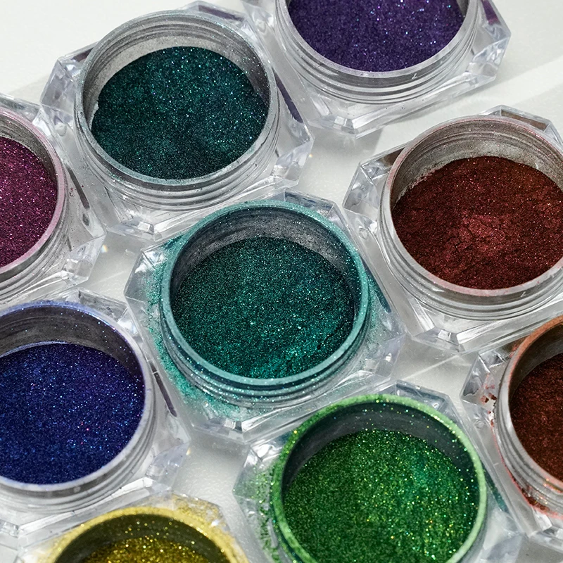 3D Chameleon Eye Shadow Custom Multicolor Iridescent Neon Powder Vegan Illusory Doublecolor Pigmented Single Palette Wholesale