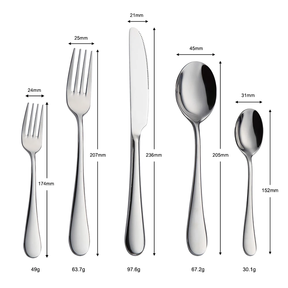 Low Price Custom black flatware 5 pcs stainless steel cutlery set luxury high quality knife fork and spoon set for restaurant