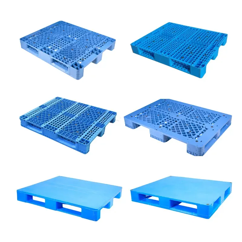 Factory manufacturer heavy duty 48x40 inch industrial HDPE euro stackable plastic pallets with steel reinforcement