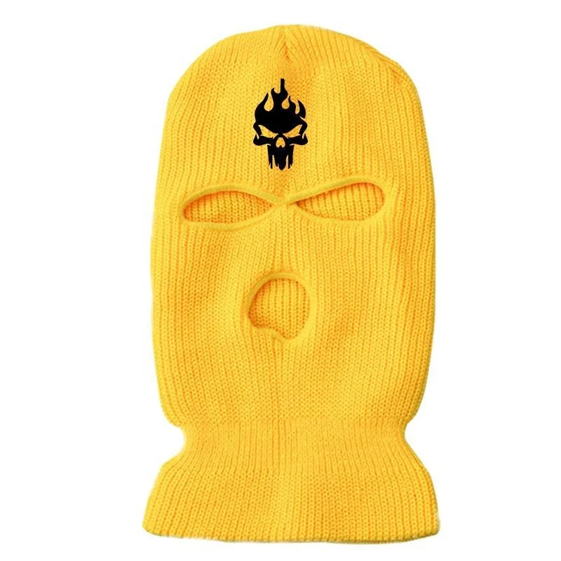Cheap Men Knit balaclava knitting pattern  Acrylic Custom Eye hole Beanie Hats
