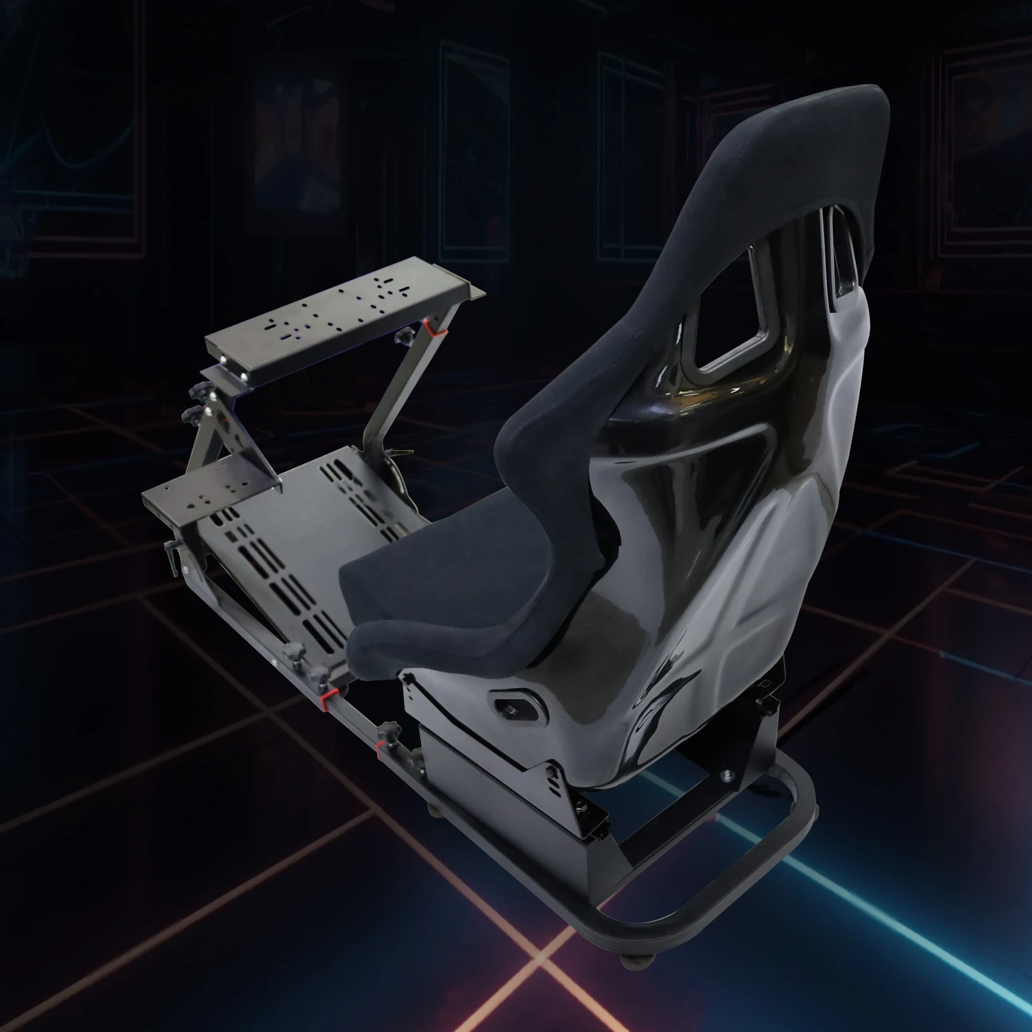 JBR1012K сиденье для симуляции гоночных игр с кронштейном рулевого колеса задним сиденьем из стекловолокна