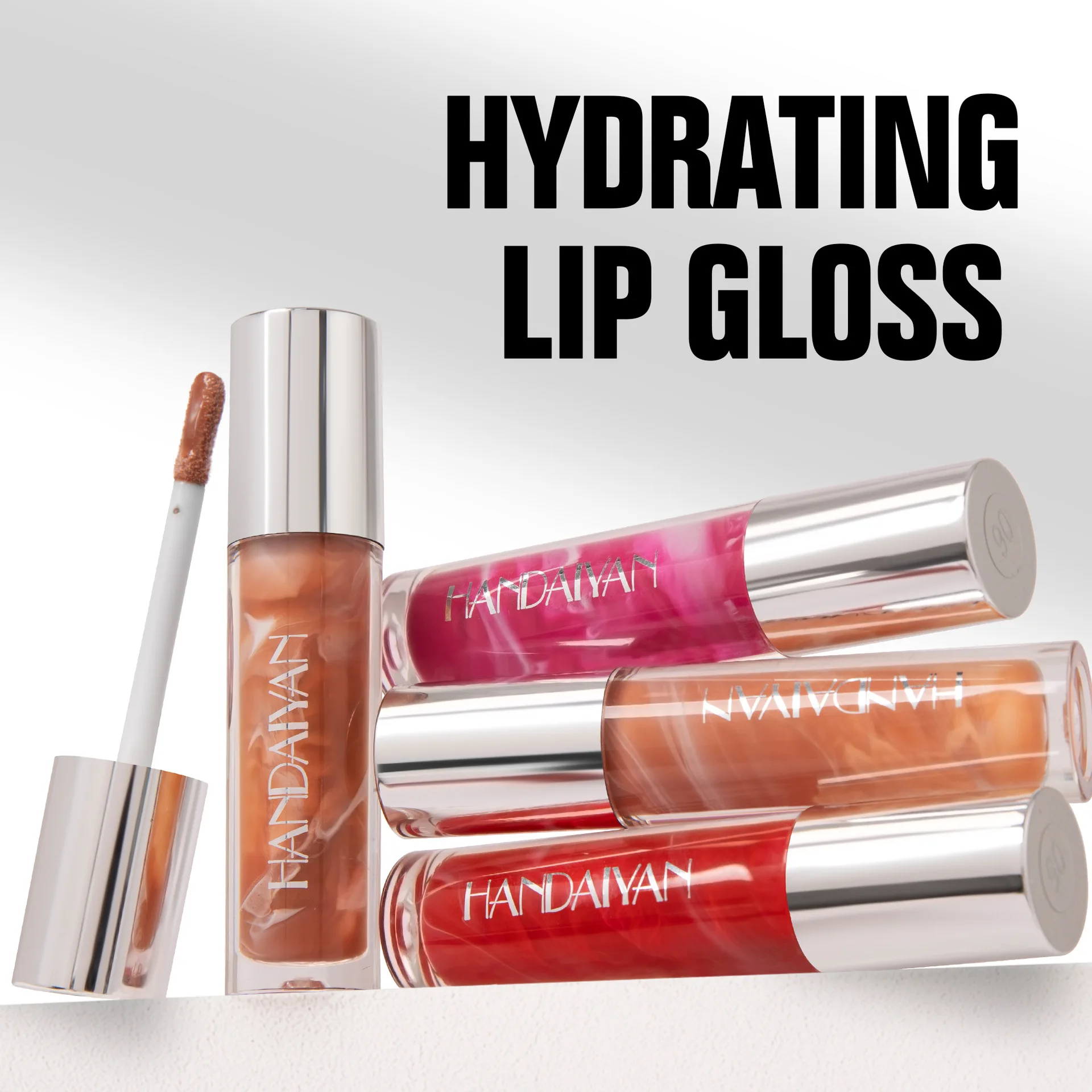 Marble mirror natural three-dimensional Paint light soft mist easycolor lip glaze Moisturizes lips without fading gloss lipstick