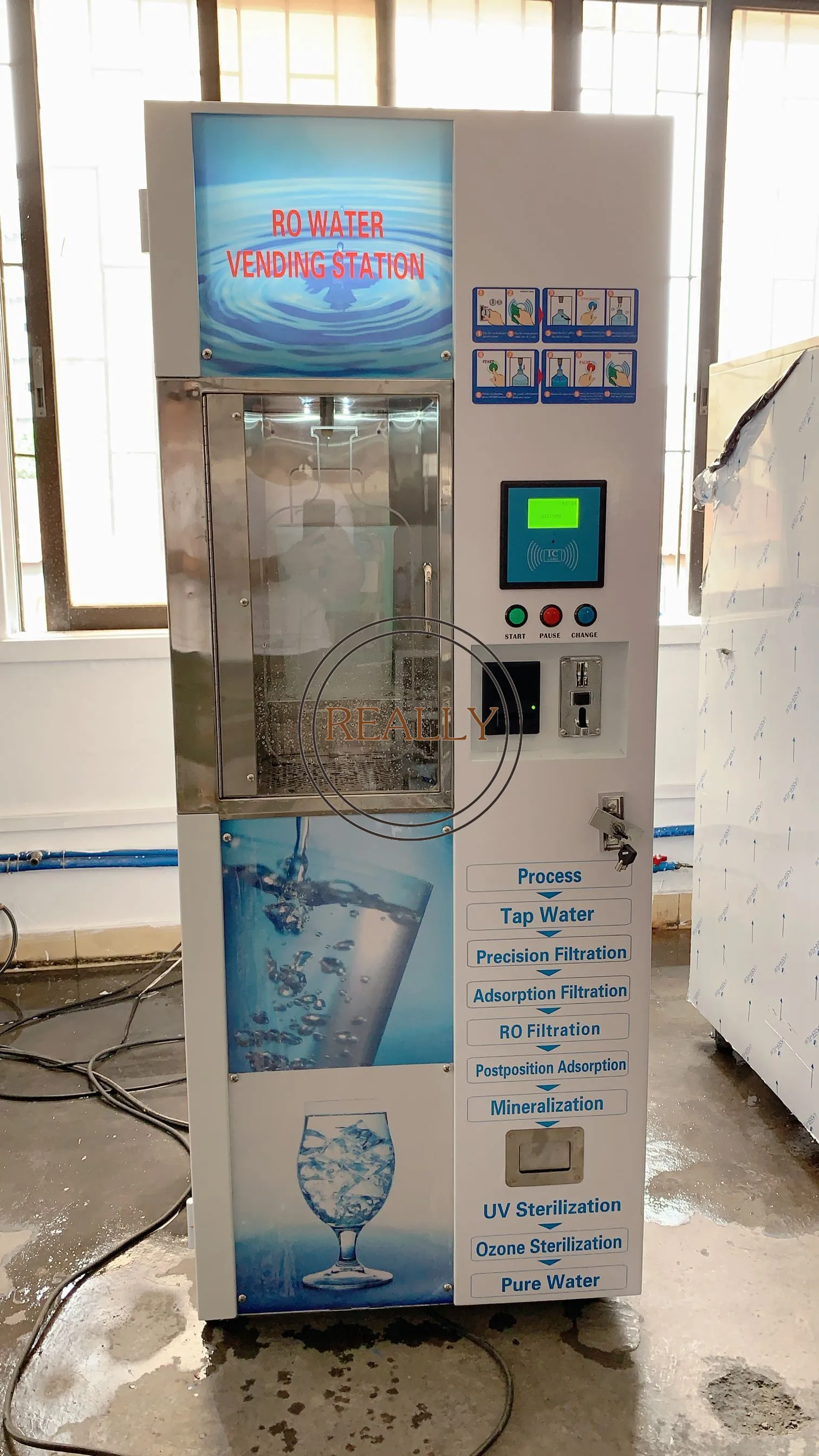 2024 Water Vending Machine with RO System Filter and Front Door Open Design Easy Install water vending machine