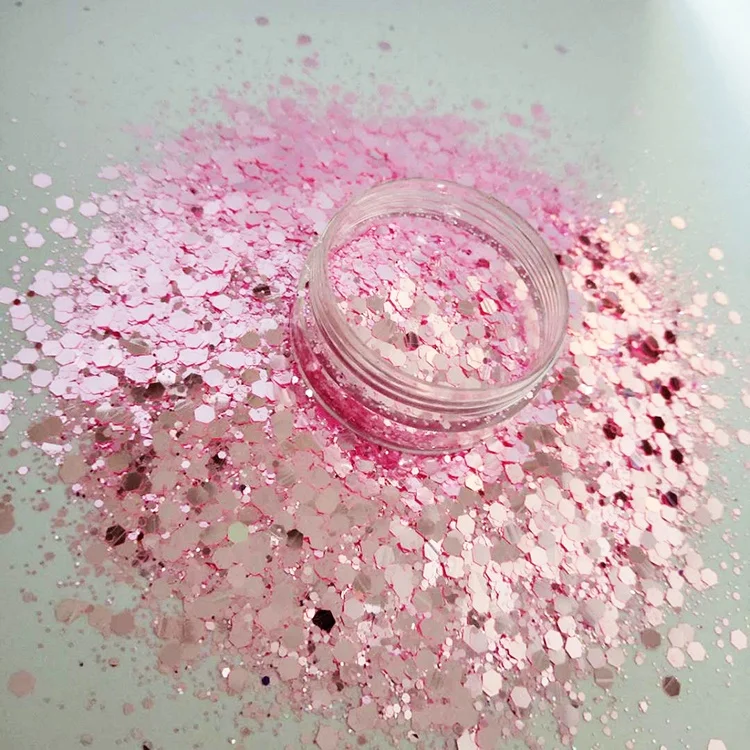 
Wholesale Beauty Cosmetic glitter Mixes Polyester solvent resistant Glitter for Nail 