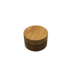 bamboo cosmetic packaging bamboo child resistant child proof cap frosted glass jar with bamboo lid