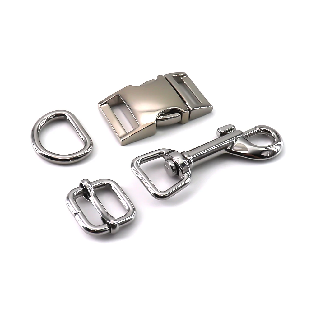 Adjuster O Ring D Ring Slider Spring Snap Hook Metal Tri-glide Butttond Buckle Zinc Alloy Side Release Buckle