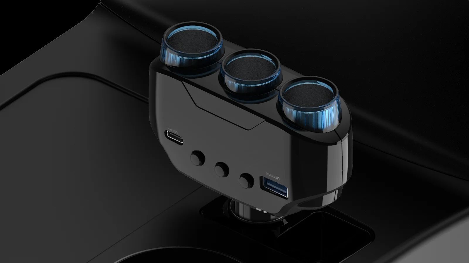 output 12v car cigarette lighter power adapter