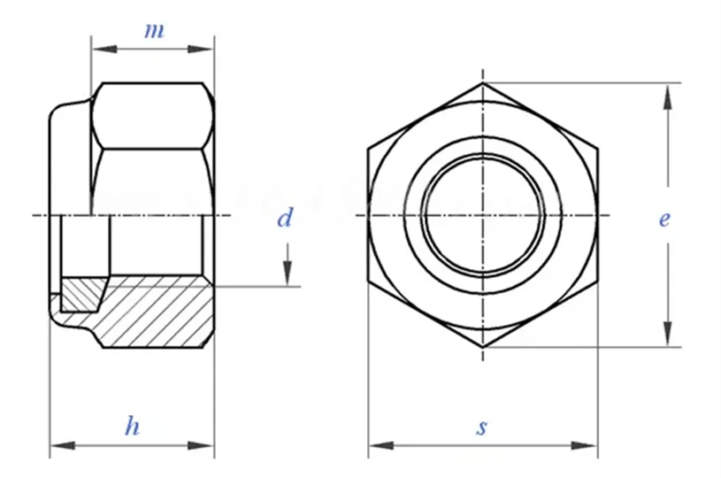 Free Samples 304 Stainless Steel Din985 Anti-Loosening Anti-Slip Cap Nylon Lock Nut