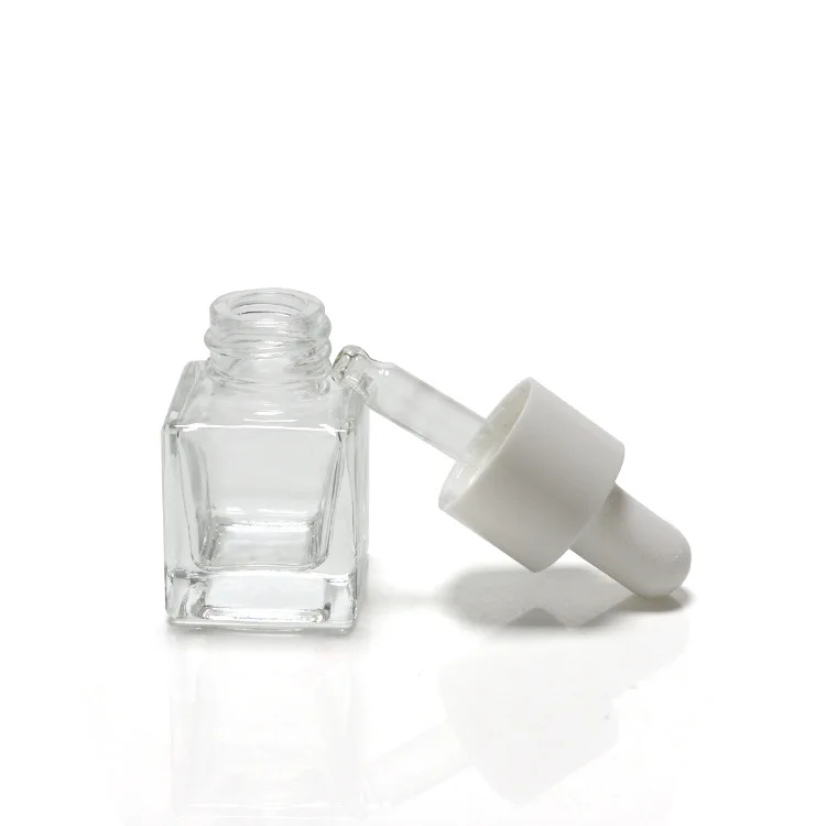 Wholesale Mini 10ml Clear Square Refillable Perfume Glass Bottles Thick Bottom Rectangle Parfum Bottle