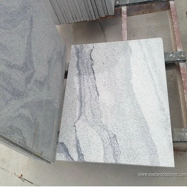 Polished Viscount white granite slab