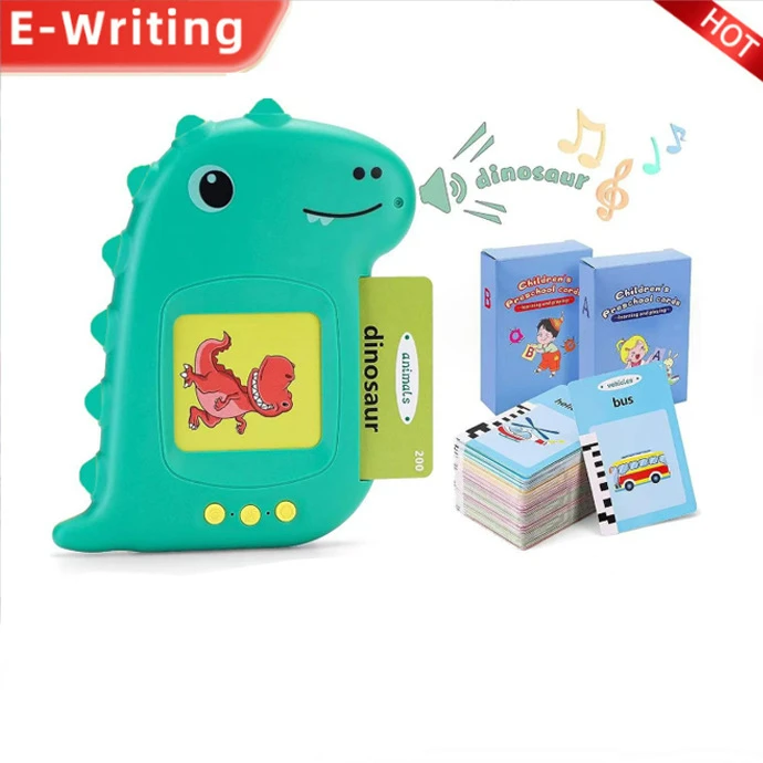 224 Words Dinosaur Insert Cards Machine Multi Functional Toddler Educational Toy Kids Electronic Cognitive Cards