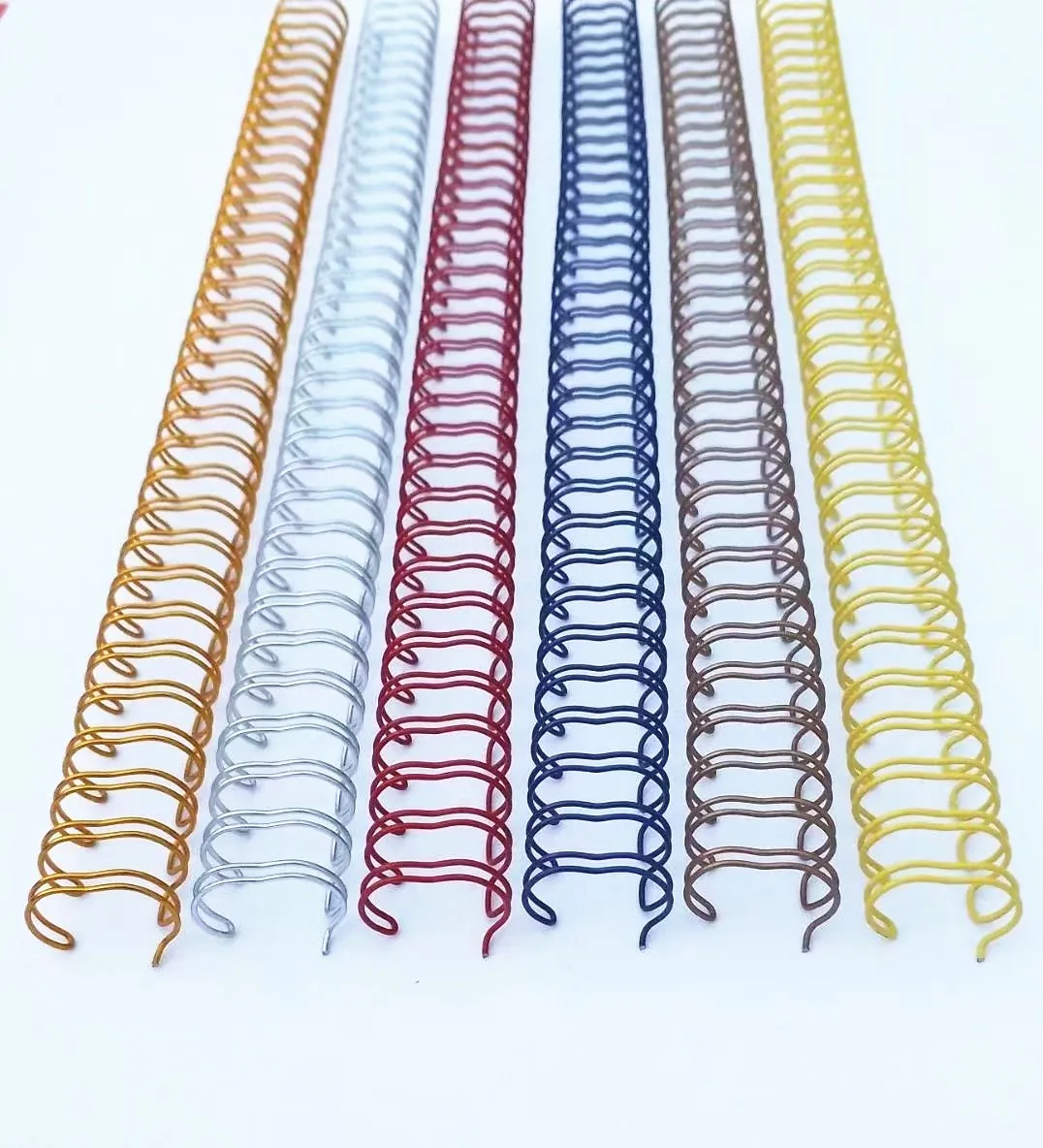 Notebook calender 3/4 inch 19.1 mm 23 loops multicolor Double loop spiral metal wire Double spiral loop