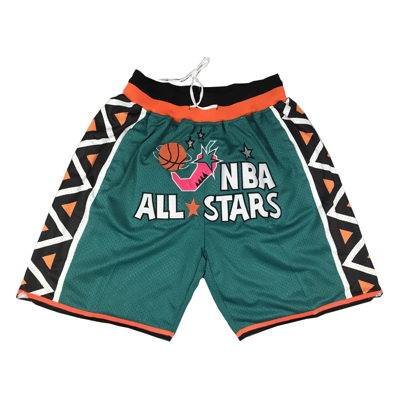 
Just Mens Don All Stars Basketball Shorts High Quality Pocket Embroidery Bulls Heat Magic Jerseys Sports Running Clothing 