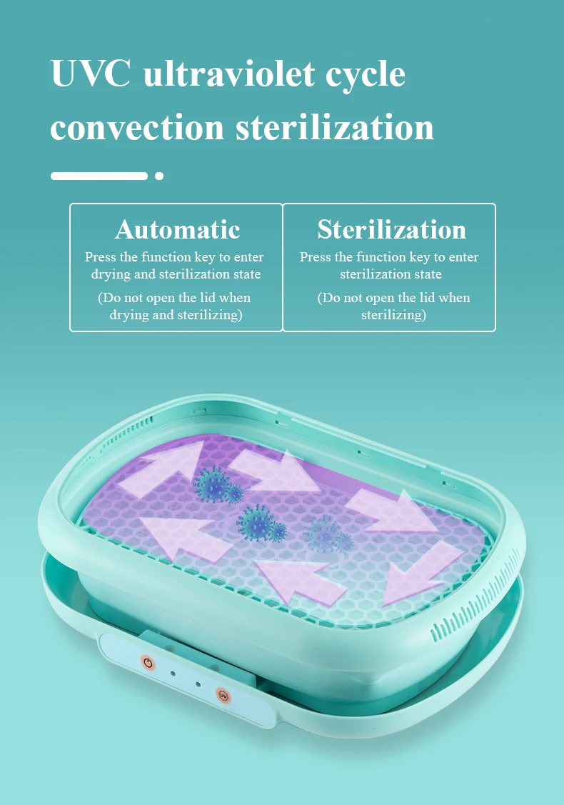 Derrosi HCF-18HG Foldable baby wear ultraviolet sanitizer mini UV disinfection box portable clothes dryer