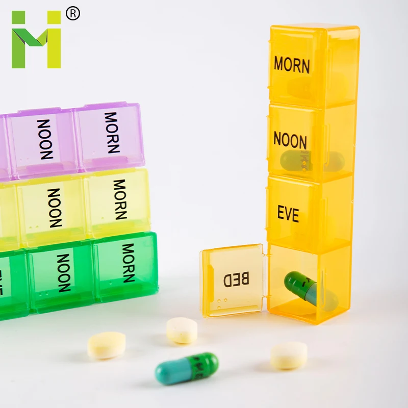 7 Days  Pill Box Organiser Medicine Tablet Sorter Dispenser Compartment Container