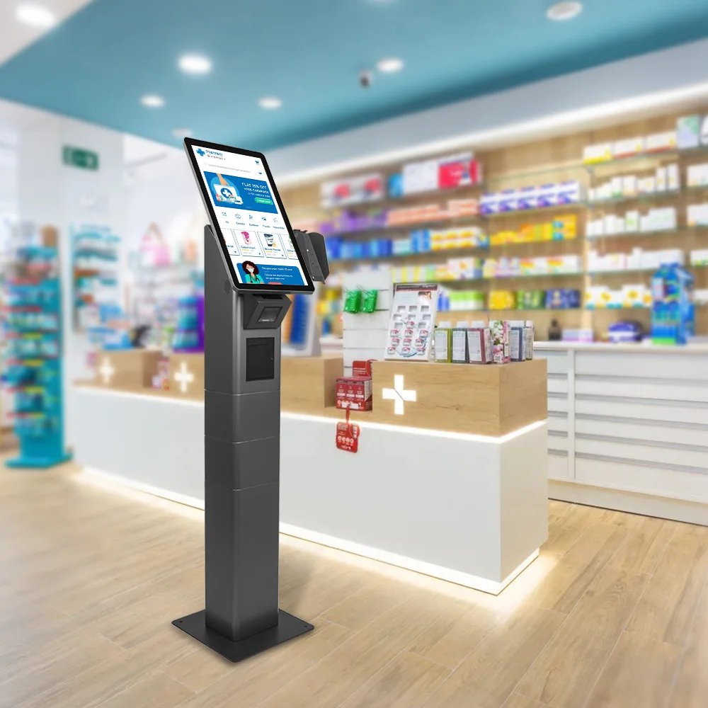 Лидер продаж напольный 21 5 'емкостный сенсорный экран qr-сканер штрих-кодов киоск самообслуживания панель ПК для больницы