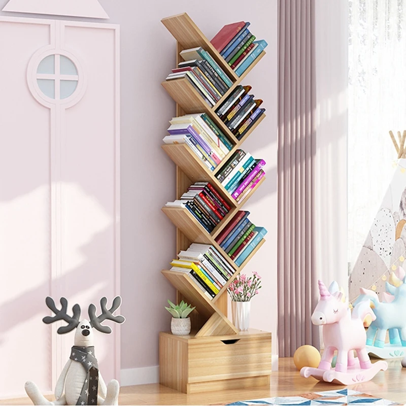 Выберите деревянный книжный шкаф современная простая книжная полка черный и белый книжный шкаф детская угловая книжная полка