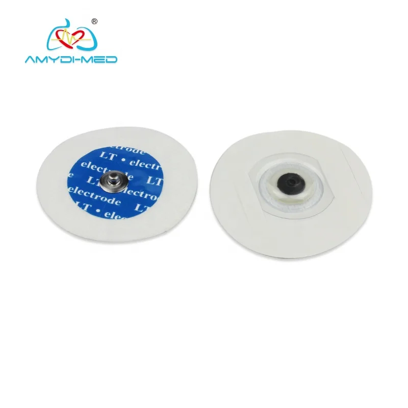Adult Disposable Ecg Ekg Electrodes Foam Round Ag/AgCI Sensor Disposable Adult Ecg ELectrodes