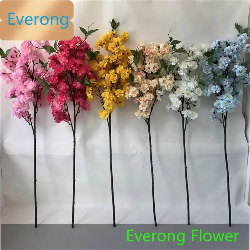 G-2028 Bulk Silk Cherry Blossom Branches Passion  Artificial flowers Competitive Price For Home Wedding Decoration