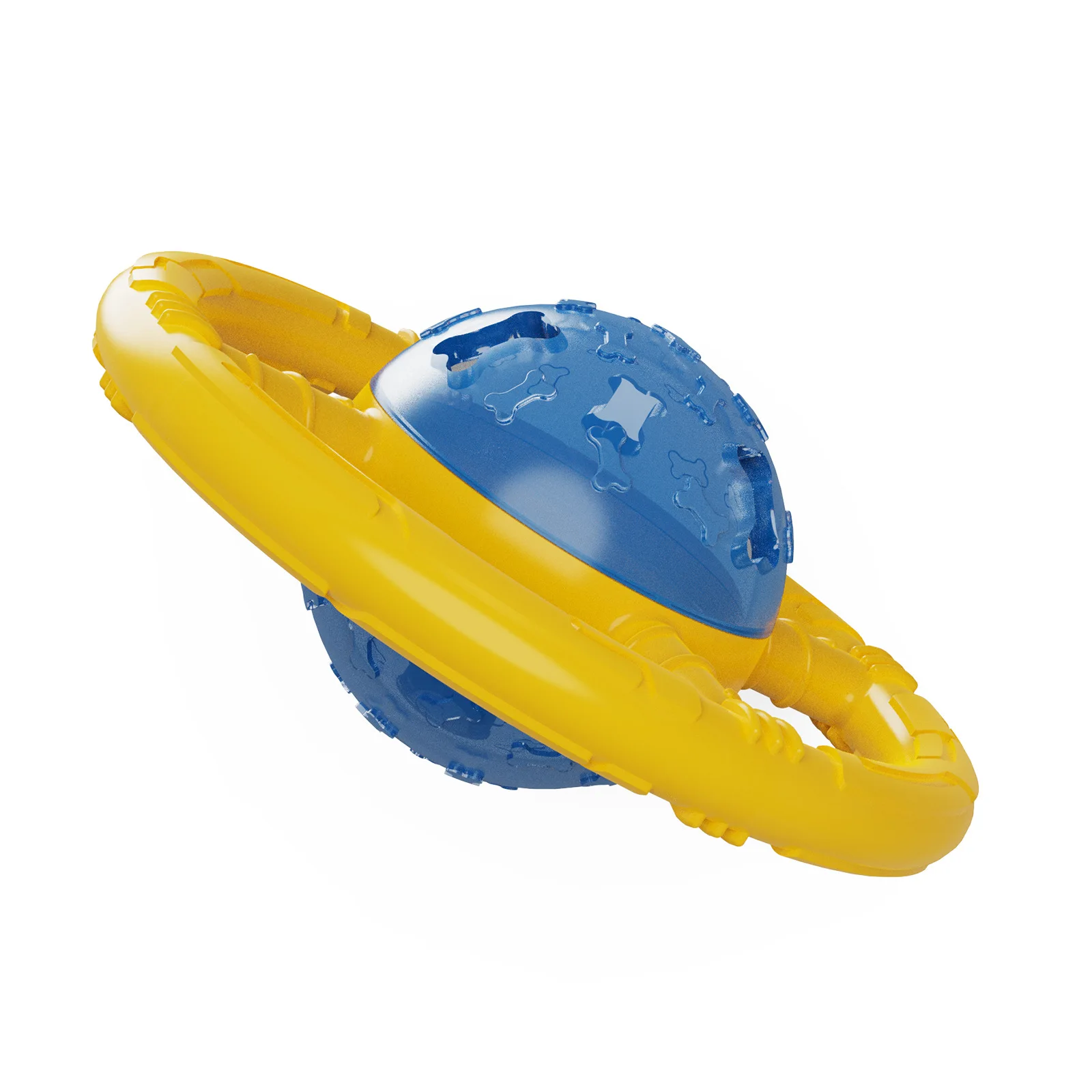 Steering wheel shape TPR Treat Dispensing Toy for Aggressive Chewers Interactive Slow Feeder Dog Puzzle Toys