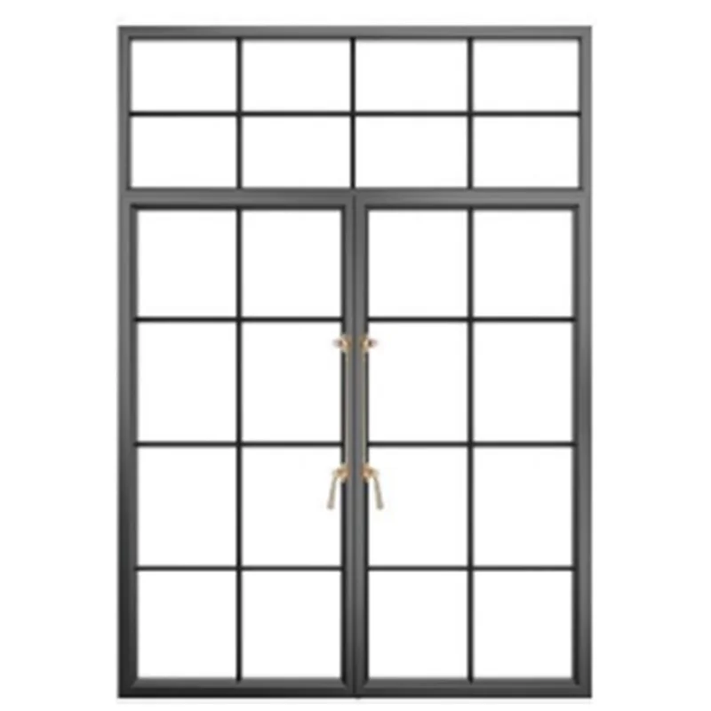 Vintage Industrial Faux Crittall Style French Design Swing Open Aluminum Windows Doors Bespoke Glazing Old Steel Look Houses
