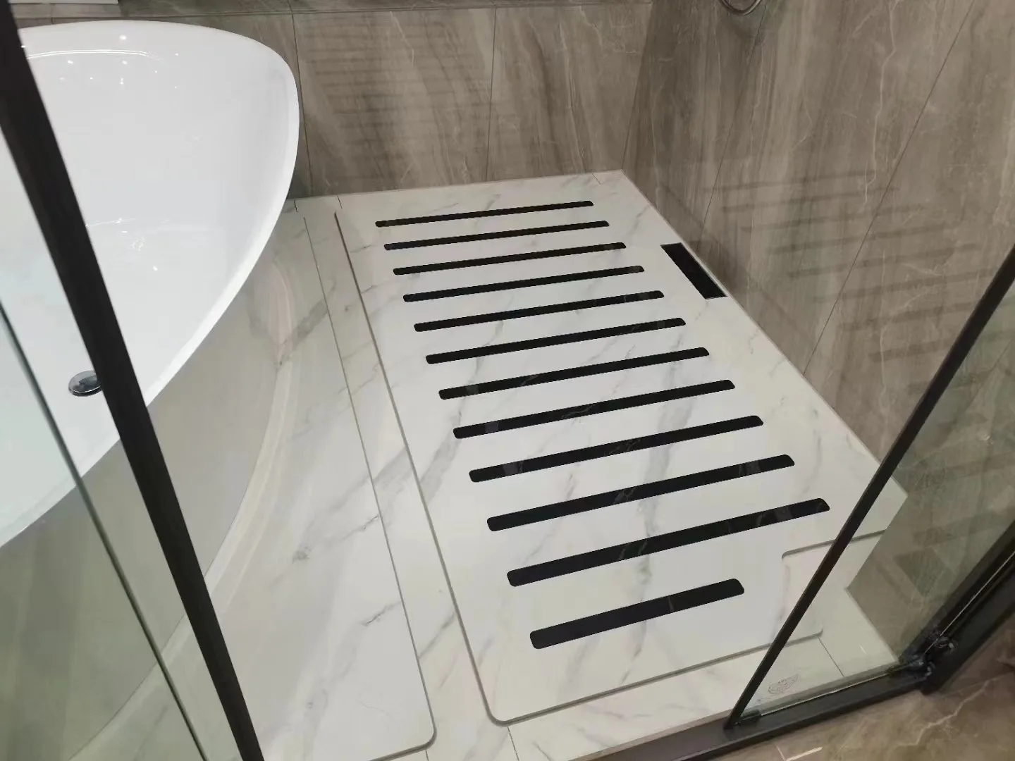 Standard Non-slip Resin square Bathroom Acrylic Pan Shower Tray Base