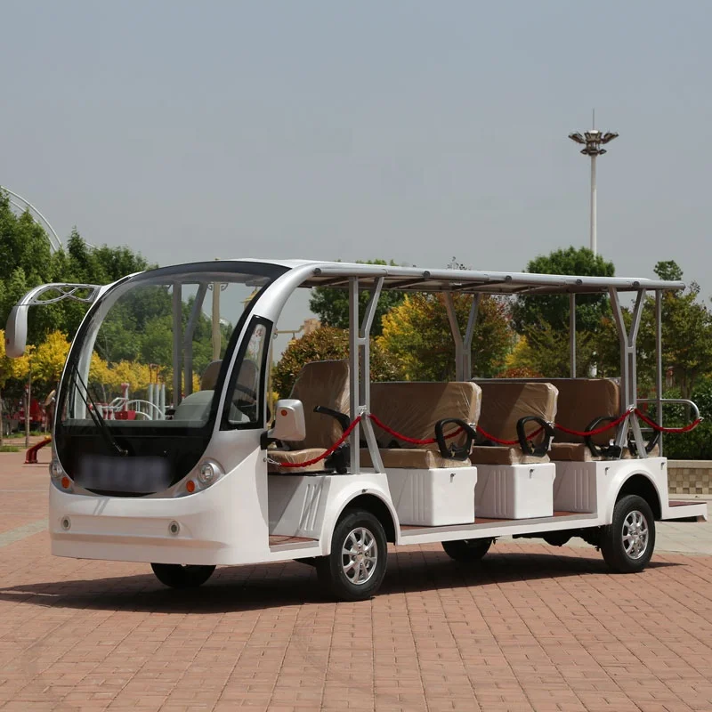 New arrival 14 seaters low speed electric sightseeing car maintenance free sightseeing bus for park and scenic spot