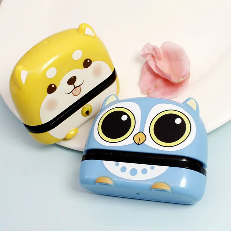 Custom Children Flash Toy Animal Personalized Clothing Fabric Self Inking Name Cartoon Stamp for Kids