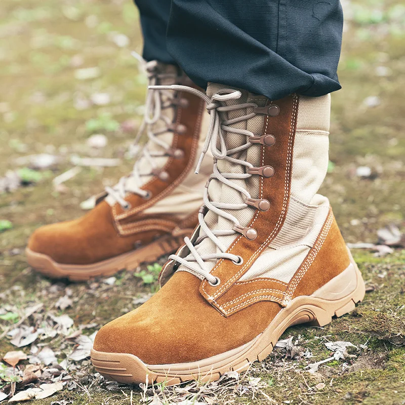 Custom Waterproof American Hiking Snow Botas Green Black Coyote Leather Combat tactico Tactical Boots