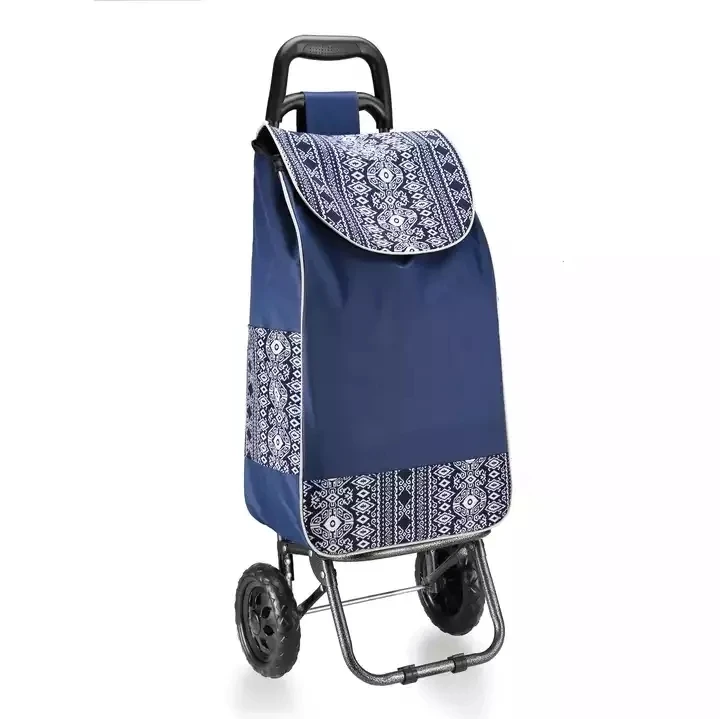 Portable shopping cart for seniors with pull rod, foldable and stair-climbing design for easy grocery shopping,shopping cart