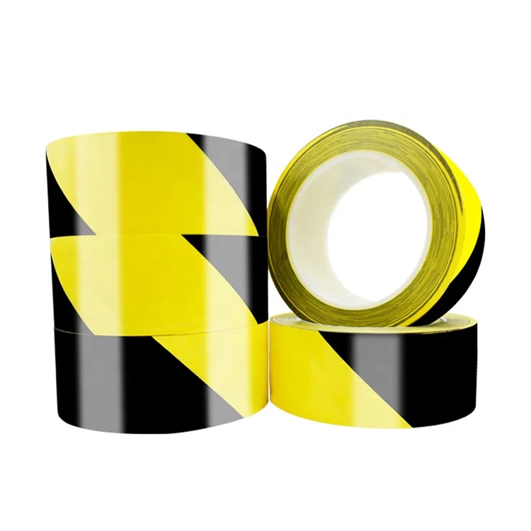 Crossing Warning Signs on the Ground Waterproof Wear-resistant Zebra Line Black Yellow Marking Tape