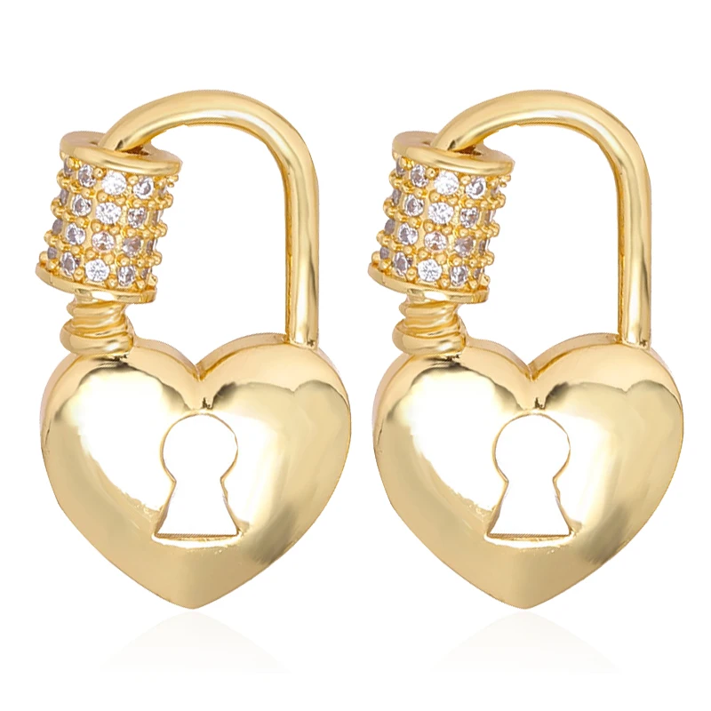 
18 k gold-plated brass jewelry accessory buckle screw lock claps connector 