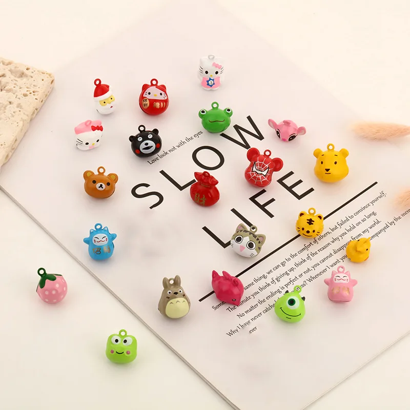 Wholesale Pet Collar Pendant Copper Bell Cartoon Animal Pendant Decorative Bell