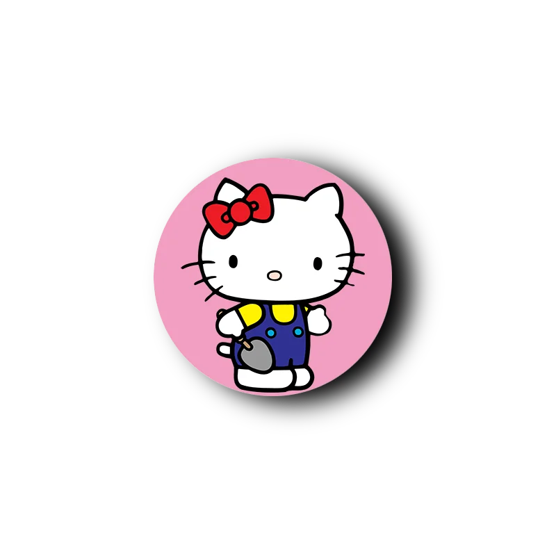 Gripping Phone Holder Cartoon Lovely Kitty Cat Design UV Printing ABS Mobile Phone Stand Customize Logo Phone Socket For iPhone