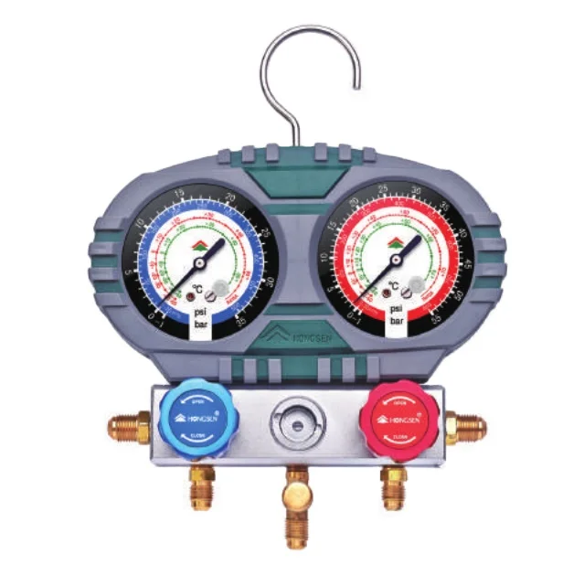 HONGSEN Refrigeration Manifold Gauge Set HS-S60-102  with explosion-proof liquid indicator