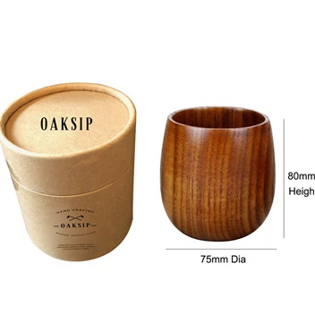 Vintage wooden wine glass Natural wood cup