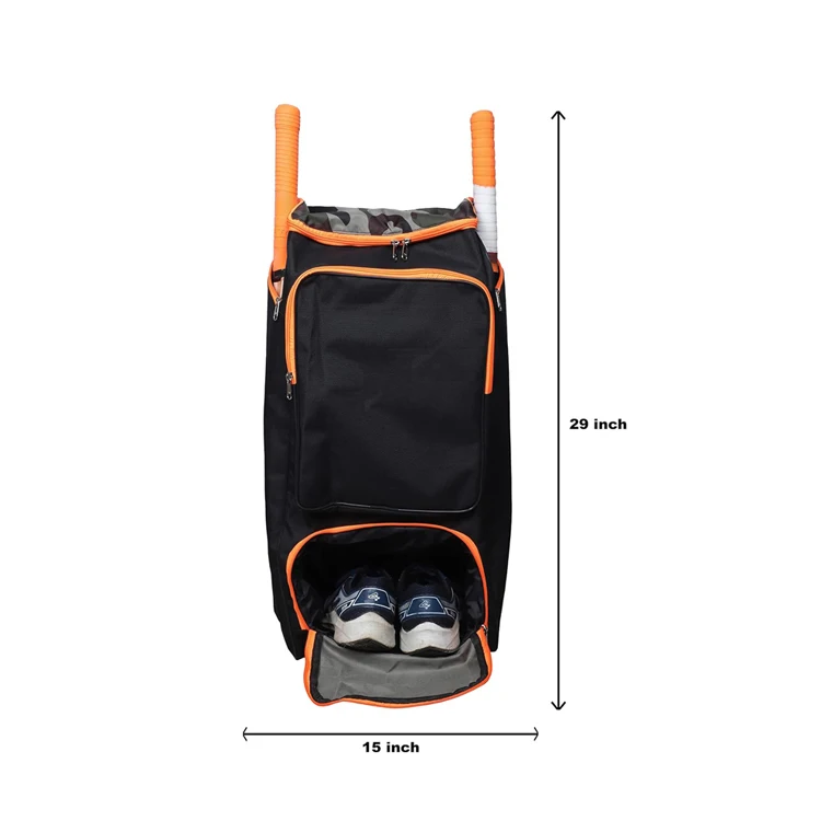 Hot Sale Durable Large Capacity Cricket Kit Backpack with Shoe Compartment and 2 Bats Holder Pockets