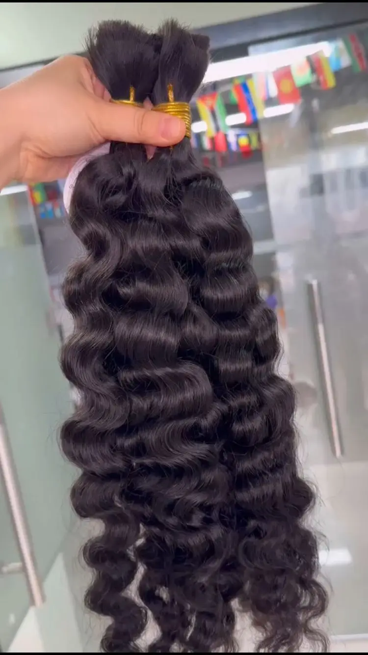 no weft bundle burmese raw curly human hair vietnam vendor natural wave raw curly hair indian wavy braiding hair bulk
