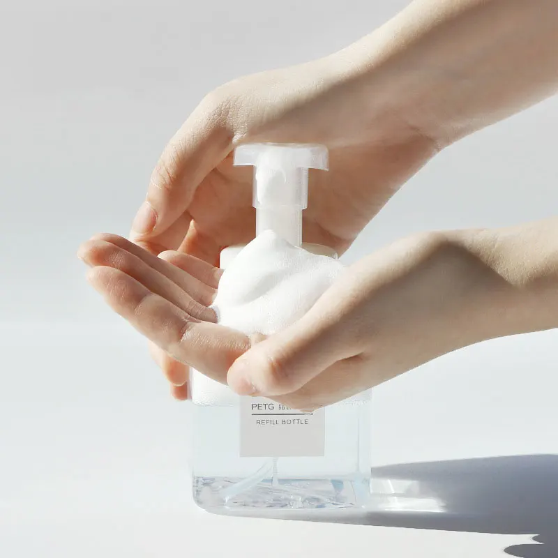 Wholesale 250ml cosmetic foam soap bottle foaming pump bottle