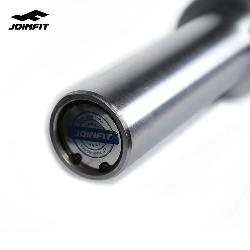 Joinfit Threaded Solid Chrome Barbell Bar, Steel EZ Curl Bar and Power Lifting