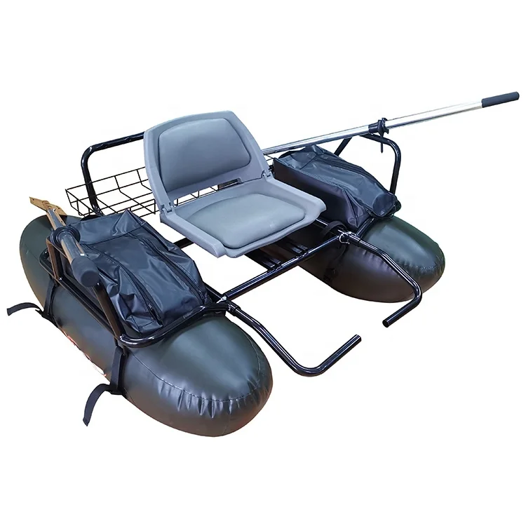 One Person MINI Aluminum Inflatable Fishing Boat Float Tube Pontoon Boat for Fishing