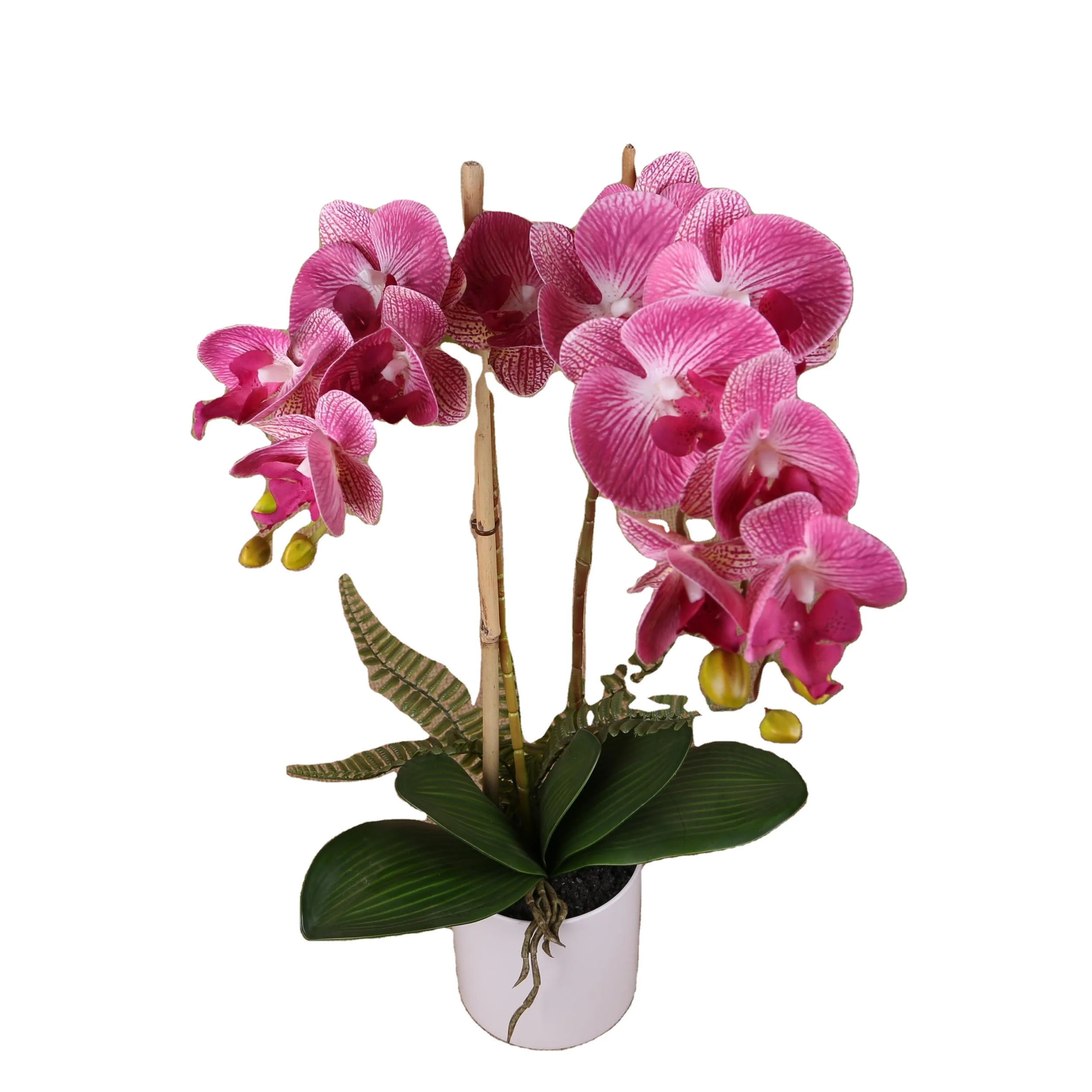 Wholesale Factory Price Silk Phalaenopsis artificial flower pink silk orchid