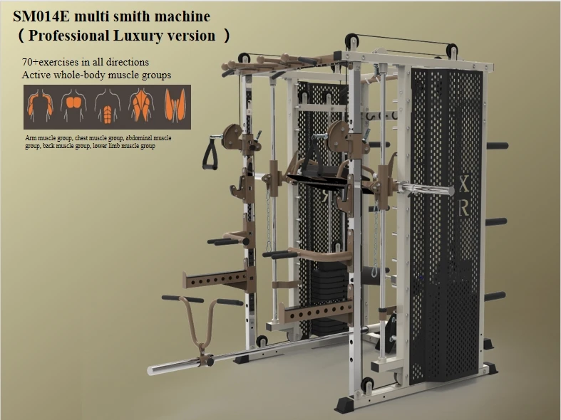 2024 Hot Selling Gym Equipment Commercial Power Rack Machine Multi Functional Smith Machine