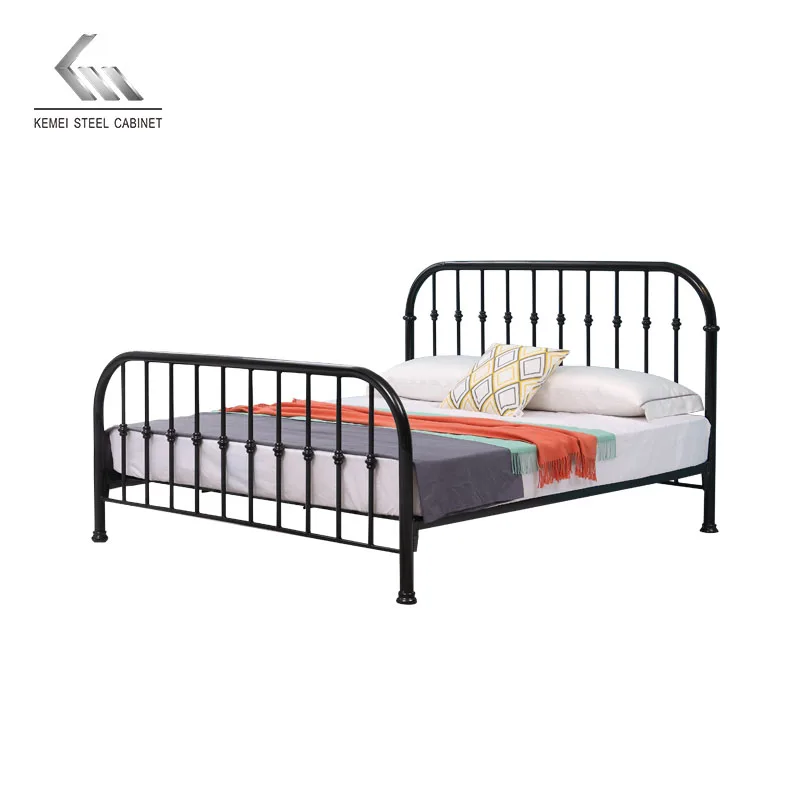 Cheap Price Adults Metal Portable Single Bed Steel Frame Folding Single Iron Bed for Sale Children Bunk Bed
