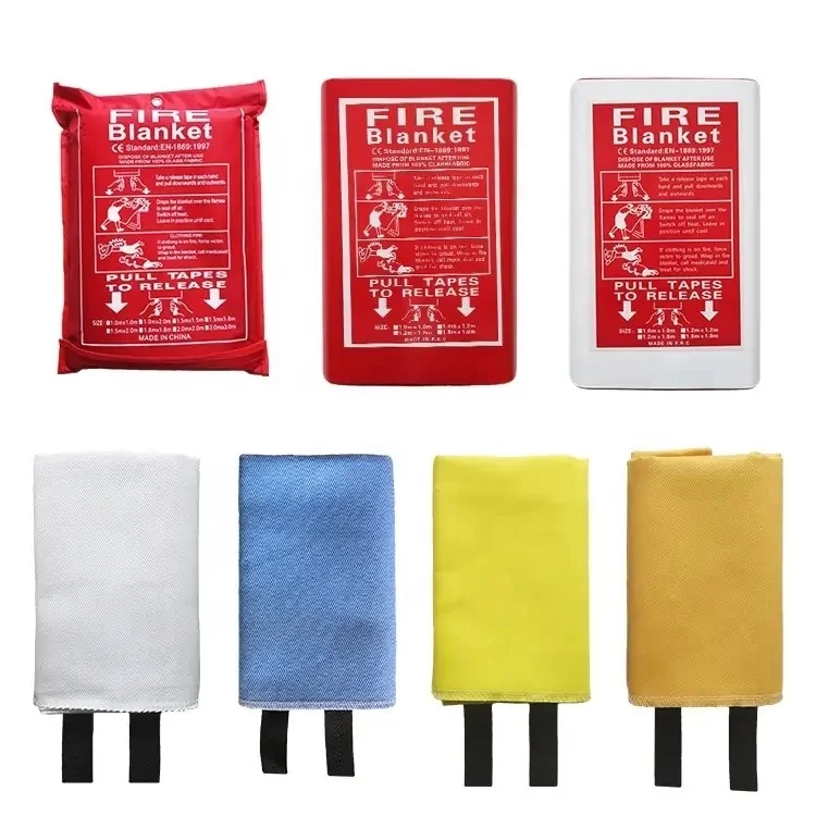 Silicone Rubber Coated Fabric Fiberglass Fire Blanket for home kitchen fire protection