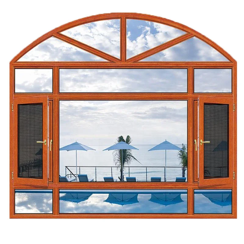 Factory price latest design Aluminium Casement Windows French style 3 Panel Triple Pvc Casement Window