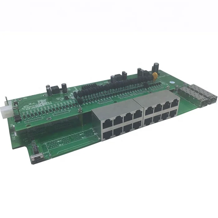 16*10/100M/1000M RJ45 порты с 2*10/100/1000M Слоты SFP нестандартный PoE коммутатор 24