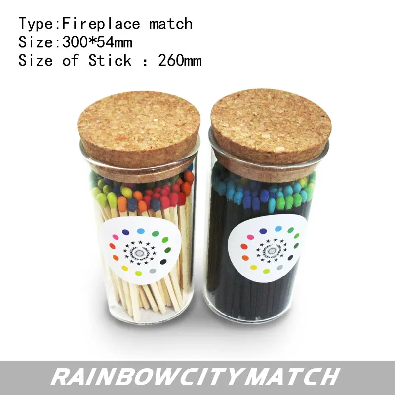 jar matches black matchbox hot foil gold print logo on glass jar candle 4 inch long safety matches