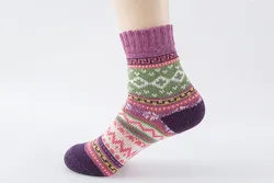Wholesale cheap Winter cotton Casual ladies Crew socks fancy harajuku Tube Woman Wool Cozy Fuzzy warmed socks for women